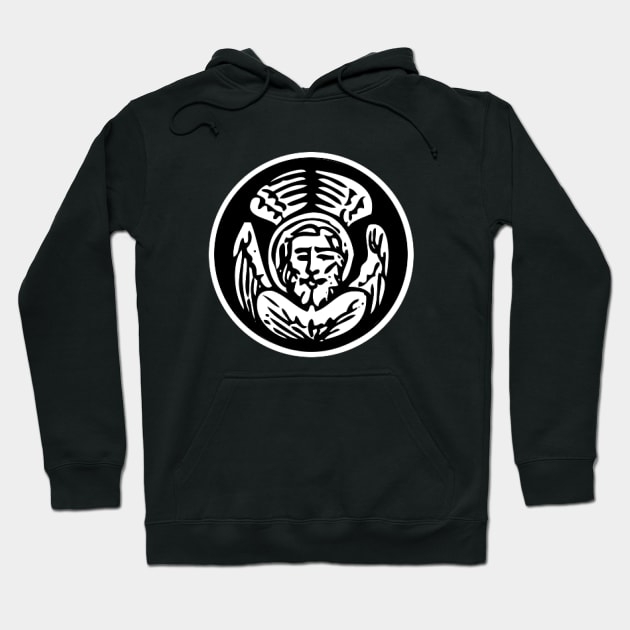 Winged Lion - black bkg Hoodie by DeoGratias